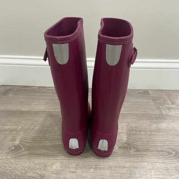 Maroon/purple Hunter rain boots girls - Picture 3 of 6
